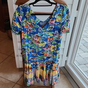 Jams World HattieTropical Breeze Vintage Dress Sz M